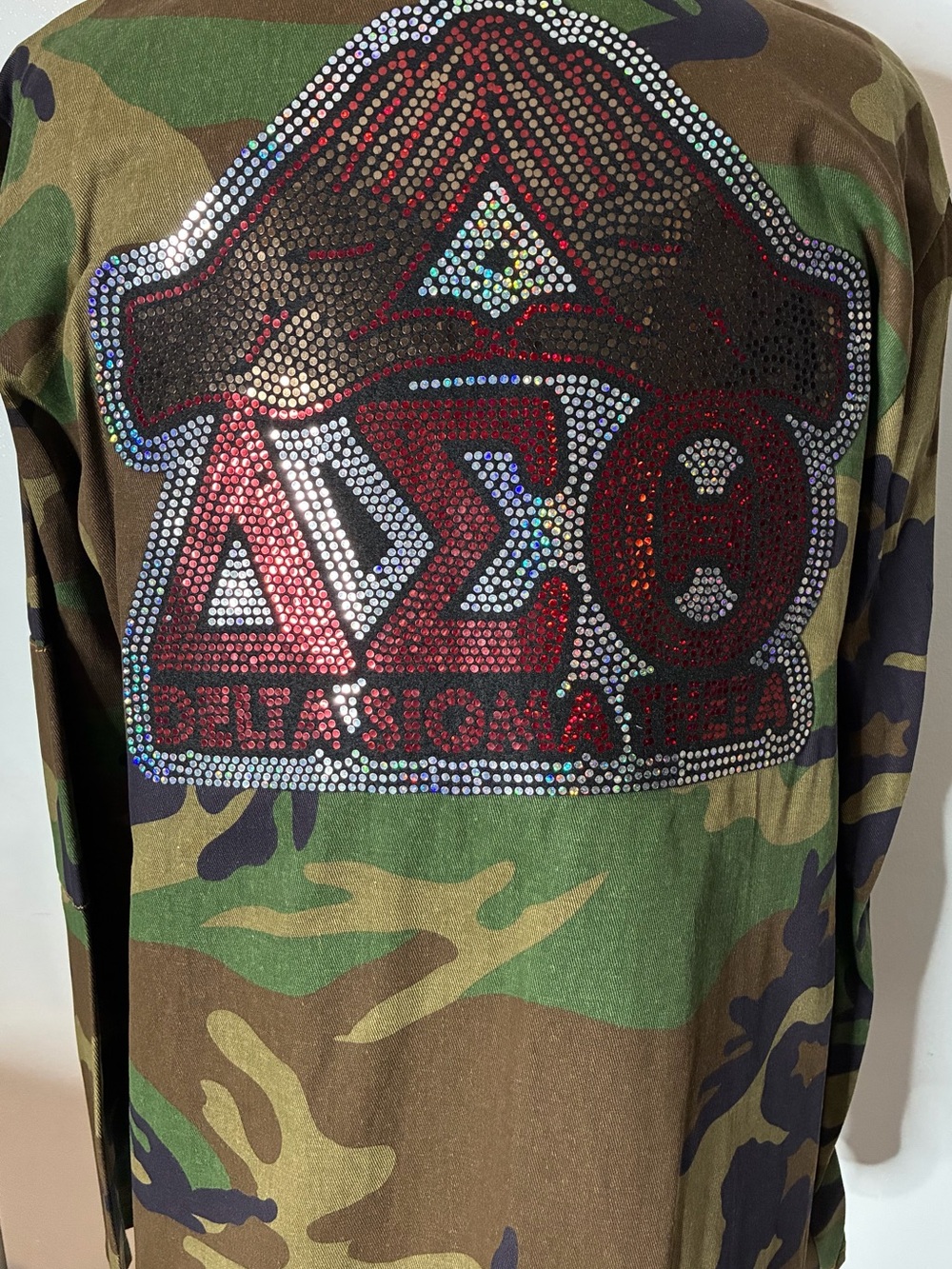Delta Sigma Theta Camo jacket NWOT